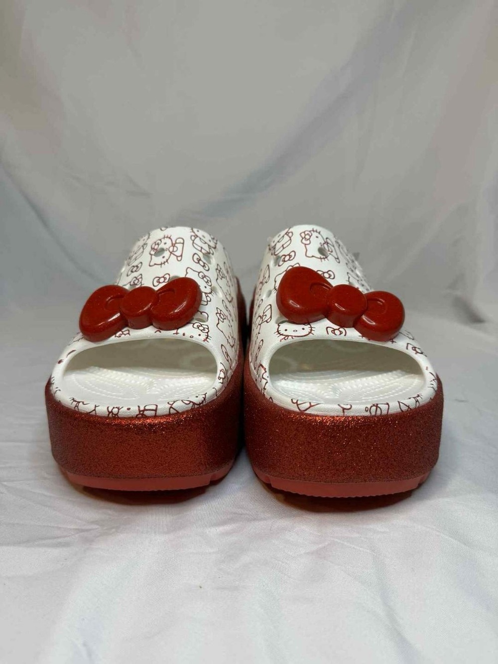 Crocs Hello Kitty Red & White Slide Sandals